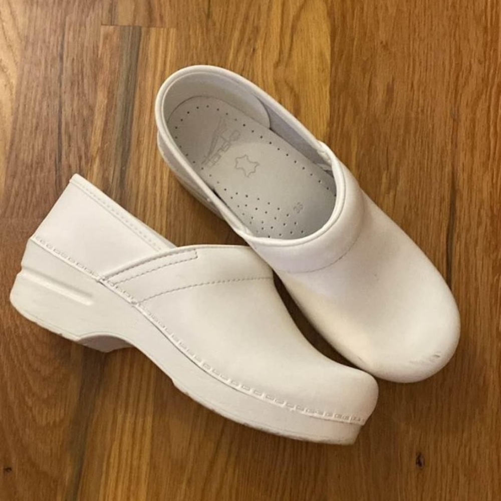 White Dansko Clogs 36
